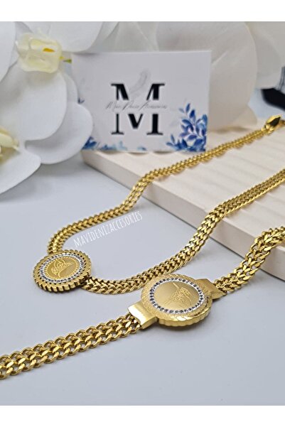 mavidenizaccesories tuğralı bileklik tuğralı kolye çelik