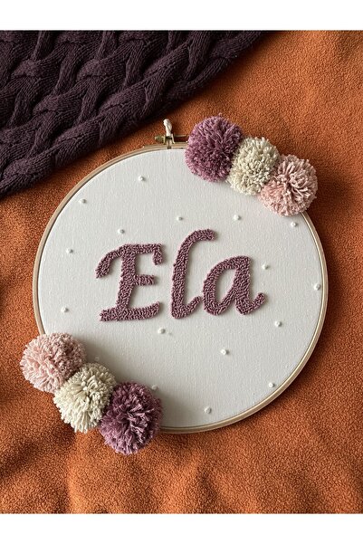 punch passion Bebek Kapı Süsü, Hastane Kapı Süsü, 25 cm, Punch Nakışlı, Isiml...