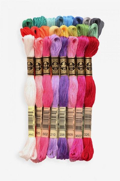 Dmc Vitamin Colored Muline Thread Set - 24 Cross Stitch Embroidery Threads
