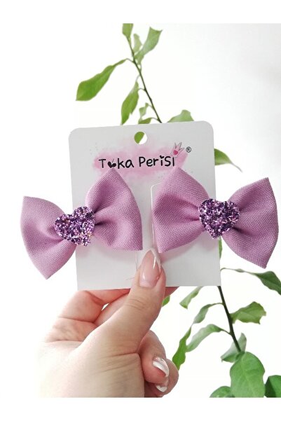 Toka Perisi Bebek Lila Mini Fiyonk Klips Toka