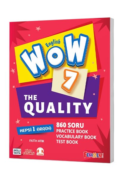 Kurmay Yayınları FENOMEN OKUL WOW 7 ENGLISH THE QUALITY / 9786257174435