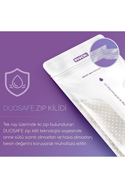 Mochi - Anne Sütü Saklama Poşeti 50'li Paket