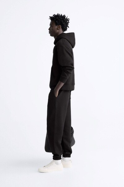 The Champ Clothing Polar Peanuts Written Snoopy Patterned - Hooded Black Oversize Hoodie φούτερ