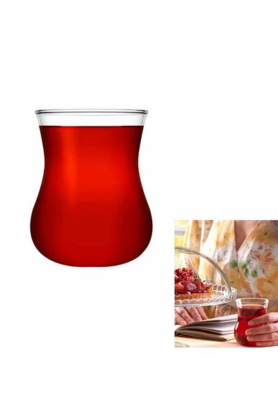 Paşabahçe 42801S00 - Large Volume 3-Piece Tea Cup, 285 Cc