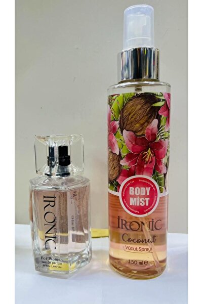 İronic 50 ml No:142 Kadın Parfüm ve Coconut Vücut Spreyi 150 ml ikili set