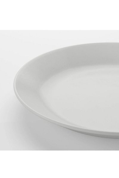 TAGESAN Oftast 6 Pieces 19 cm White Plate, Dessert Plate, Cake Plate, Tempered Glass