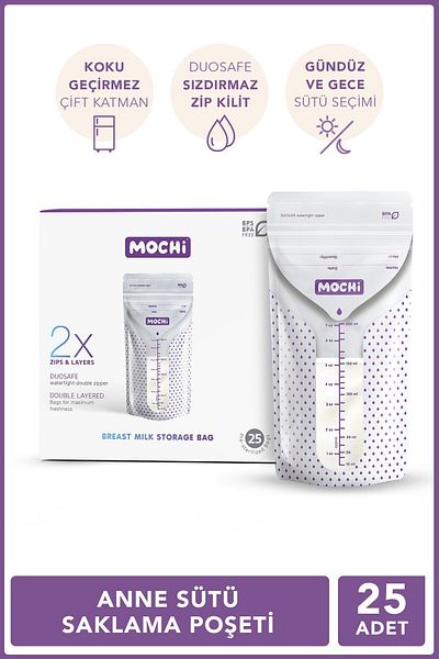 Mochi Breast Milk Storage Bag (200 ML, 25 PCS)