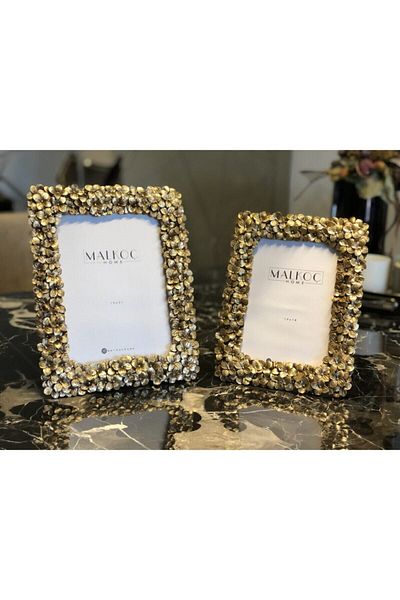 MALKOÇ HOME Double Daisy Frame Gold 13x18 And 15x20