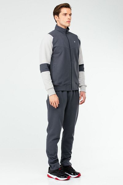 speedlife Smoked Regular Stand Collar Men's Tracksuit Set Xa1732