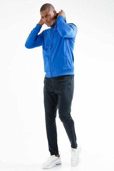 speedlife Sax Blue κανονικό ύφασμα κατάδυσης με κουκούλα ίσιο πόδι ανδρική φόρμα Xa0455