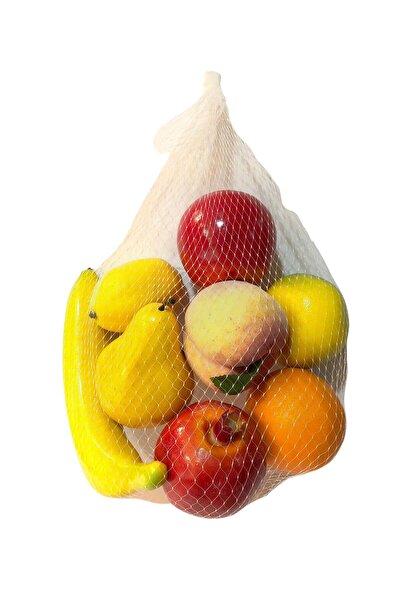 Çiçekmisin Yapay Meyve Sebze 8 Adet Portakal Limon Mandalina Muz Nar Armut Şeftli Elma