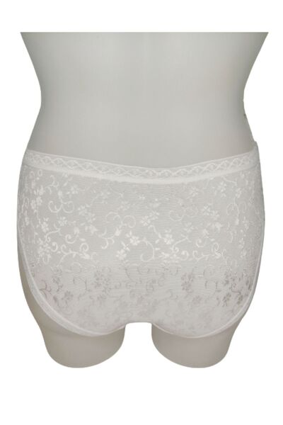 r rojinins Women's Lace White Slip 6 Pack Cotton Bikini Panties