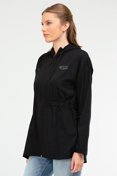 speedlife Sc1074 Model Negru Glugă Obișnuit Tunica Femei