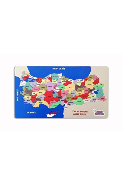 Akıllı Karınca Ahşap Türkiye Haritası Puzzle Eğitici Ahşap Set