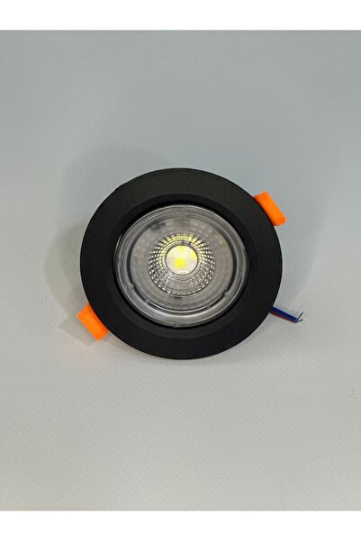 Dila’s home 6 Watt Led Spot Yuvarlak Siyah Kasa 3500K Sarı Işık