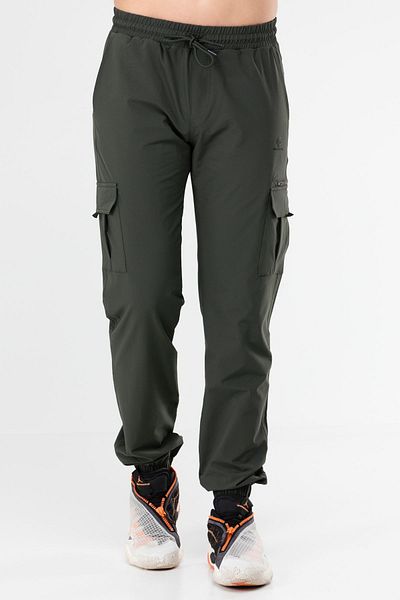speedlife Green Regular Cargo Pocket Rubber Leg Men's Tracksuit Bottom Xd01601