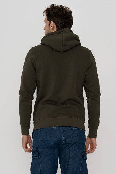 Jack & Jones Чоловічий світшот з капюшоном з логотипом з принтом Ліс