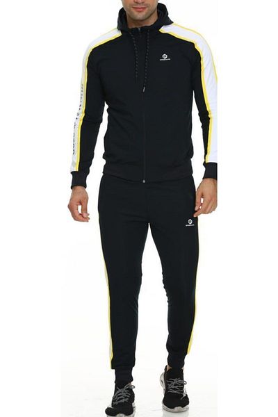 speedlife Ανδρική αθλητική φόρμα Navy Blue Regular Diver Fabric με κουκούλα και μανσέτες Xa0437