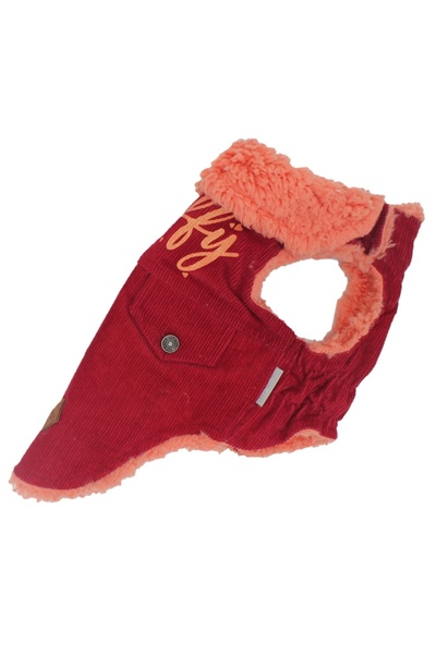 Pawstar Bordo Fluffy Kadife Küçük Irk Köpek Yeleği