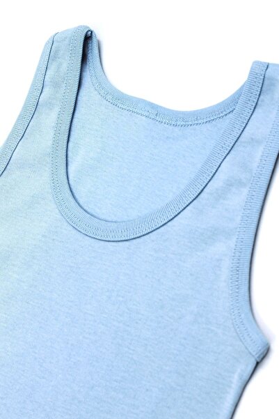 Öts Boy's 3-pack Blue Ribbed Undershirt