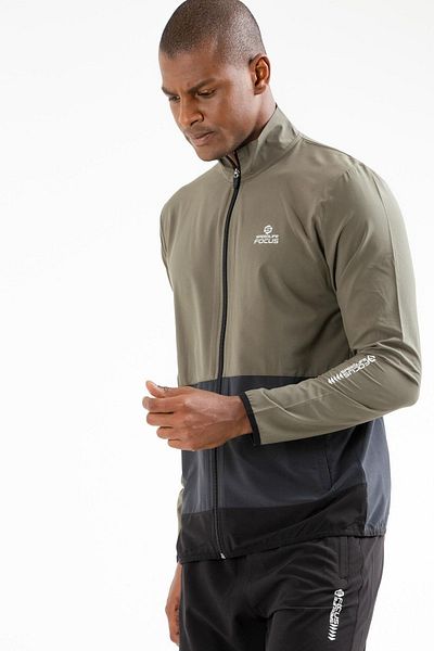 speedlife Ανδρική φόρμα αθλητικής φόρμας Khaki Regular Bstrech Stand γιακά με ελαστικό πόδι Xa0475
