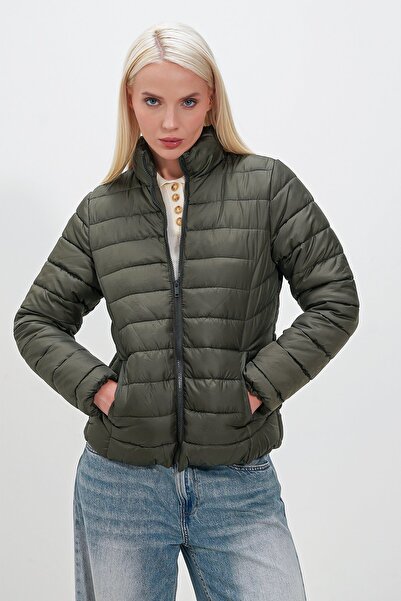 HAKKE Sliced Stand Collar Coat