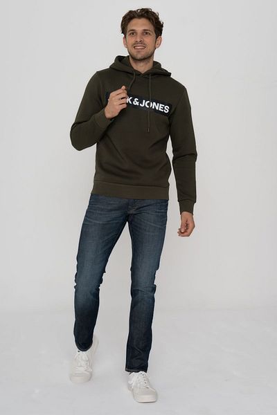 Jack & Jones Cushion Men's Hooded Logo Printed Sweatshirt