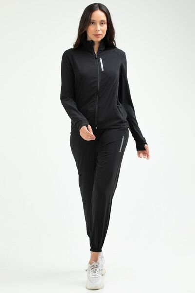 speedlife Μαύρο Regular Bstrech Stand γιακά Γυναικεία Φούτερ Sa2381