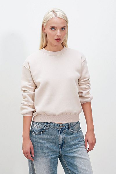 HAKKE Three Thread Sleeve Stitched Sweatshirt
