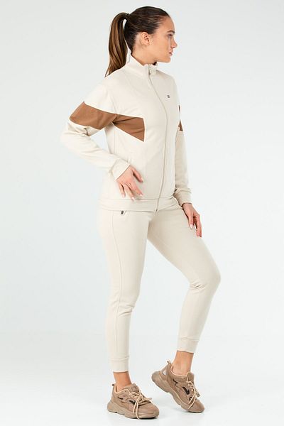 speedlife Σετ γυναικεία αθλητική φόρμα Stone Slim Fit Cotton Stand Collar Sa2621