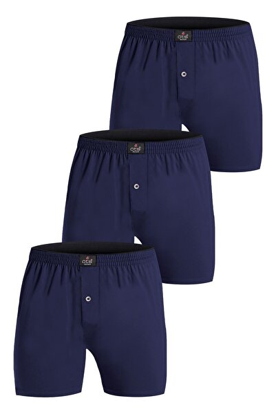 Öts 3'lü Erkek Süprem Boxer Indigo (%100 Pamuk)
