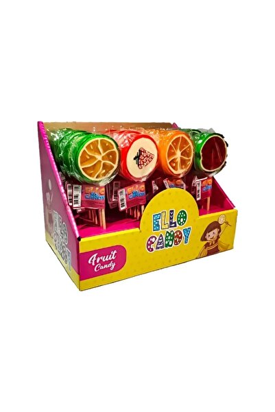 ELLO CANDY 15 Adet Meyveli Lolipop Renkli Şekerleme Polonya Şekeri 25gr