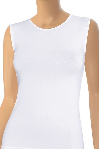 Öts Tricou din bumbac Lycra pentru femei, cu mâneci zero
