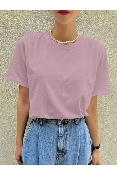 BW Bravely Wear Άνετο βαμβακερό μπλουζάκι - Απλό, χωρίς στάμπα