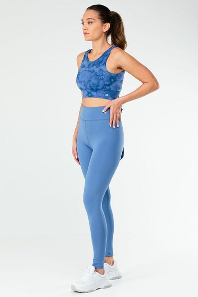 speedlife Costum de jambiere pentru femei, albastru închis, slim fit, cu talie înaltă, Sb0848