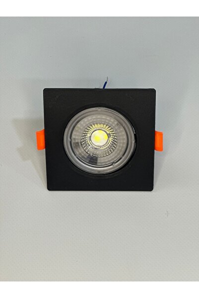 Dila’s home 6 Watt Led Spot Kare Siyah Kasa 3500K Sarı Işık