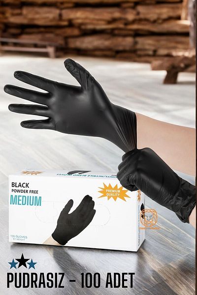 Transformacion Hairdresser Gloves Beauty - Barber Tattoo, MEDIUM, BLACK, 100 PCS720724