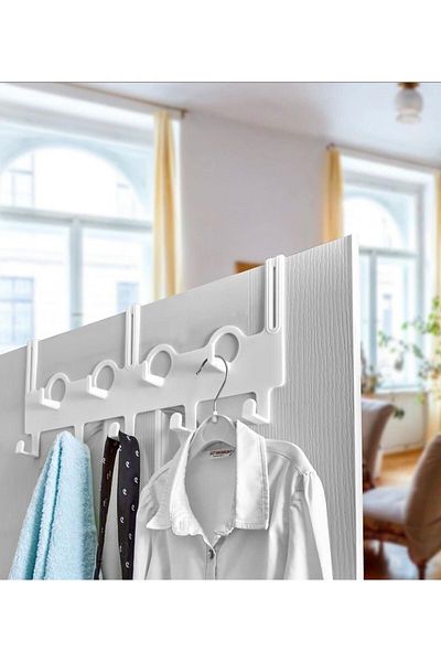 wishhome Multi-Purpose Door Back Hanger Hanger with 9 Hooks