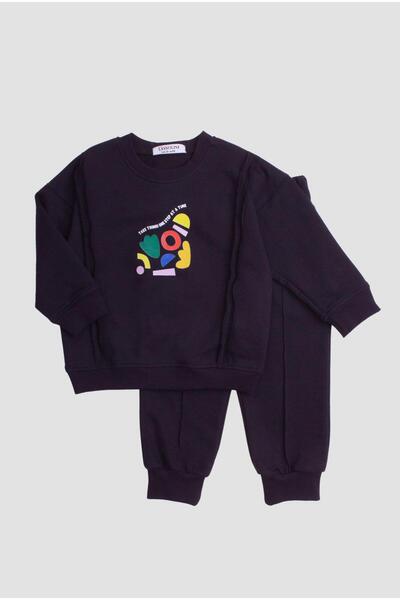 Chicsy Baby Set de trening pentru copii supradimensionat pentru bebeluși - Imprimat cu figuri și detaliu de cusătură