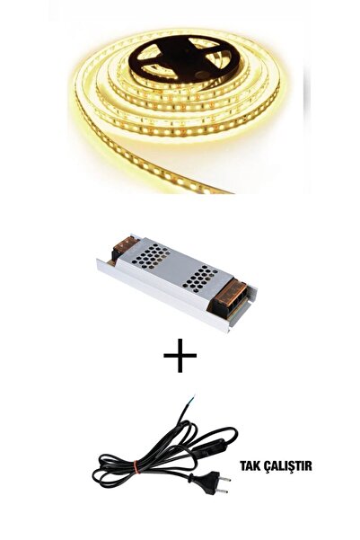 İnformed İnformed 3 Çipli Iç Mekan Günışğı Renk 5 Metre Şerit Led Işık 5 Amper Led Trafosu Kablo