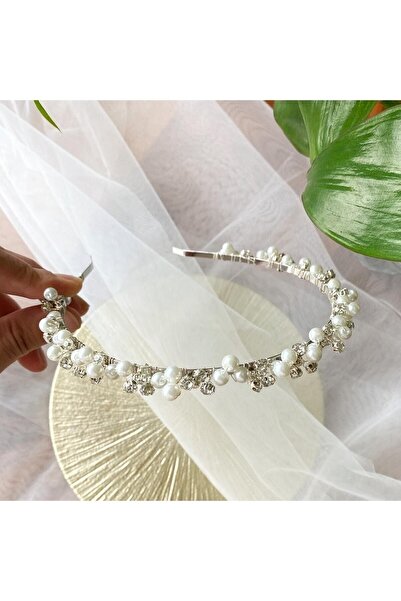 UK design Tekli Savaroski Taşlı Gelin Tacı Lohusa Aksesuarı