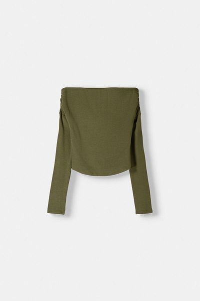 Bershka Gathered Open Shoulder Sweater