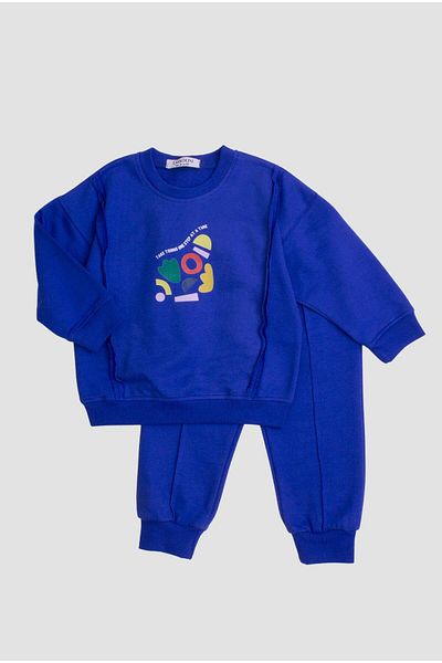 Chicsy Baby Oversize Baby Kids Tracksuit Set - Shape Printed and Stitching Detail