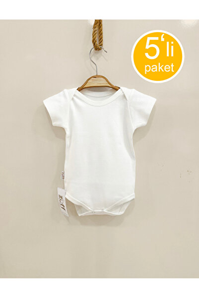 Zuff Baby UNISEX ÇOCUK BEBEK BODY ZIBIN 5'Lİ PAKET KISA KOL
