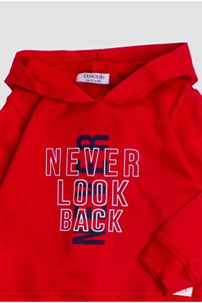 Chicsy Baby Oversize Hooded Text Printed Baby Kids Tracksuit Set