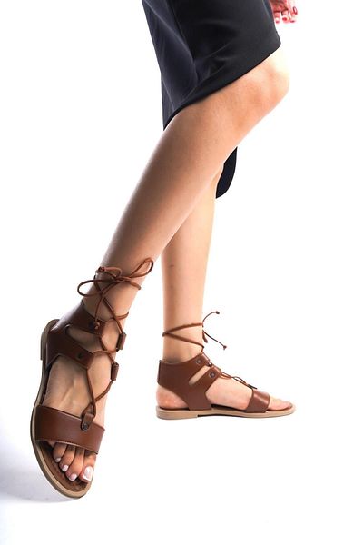 Bak Store Sandale Bodrum Gladiator pentru femei - Snur maro maro