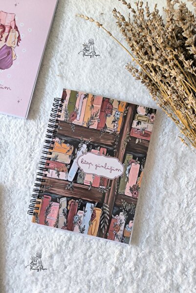 Flowery Paper Kitaplık Kitap Günlüğüm , 50yaprak/100 Sayfa ,a5, Okuma Günlüğü...