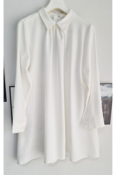 PNRSTİL Krep Kadın Tesettür Büzgülü Tunik