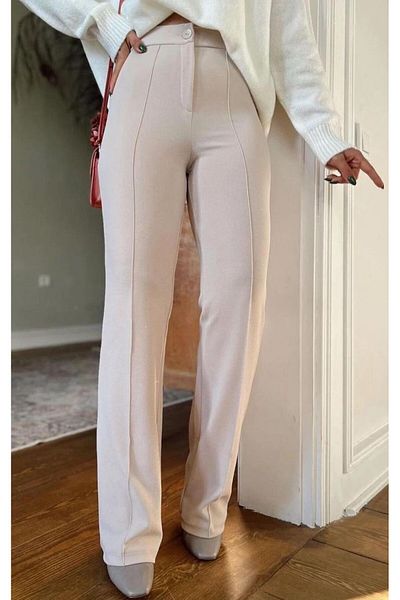 SYM Women's High Waist Classic Leg Palazzo Trousers