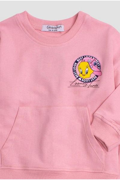 Chicsy Baby Tweety Lones Tunes Printed Oversize Baby and Kids Tracksuit Set
